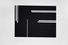 Serigrafia astratta indiana dal titolo "L'oscurità dei ricordi spaziali".