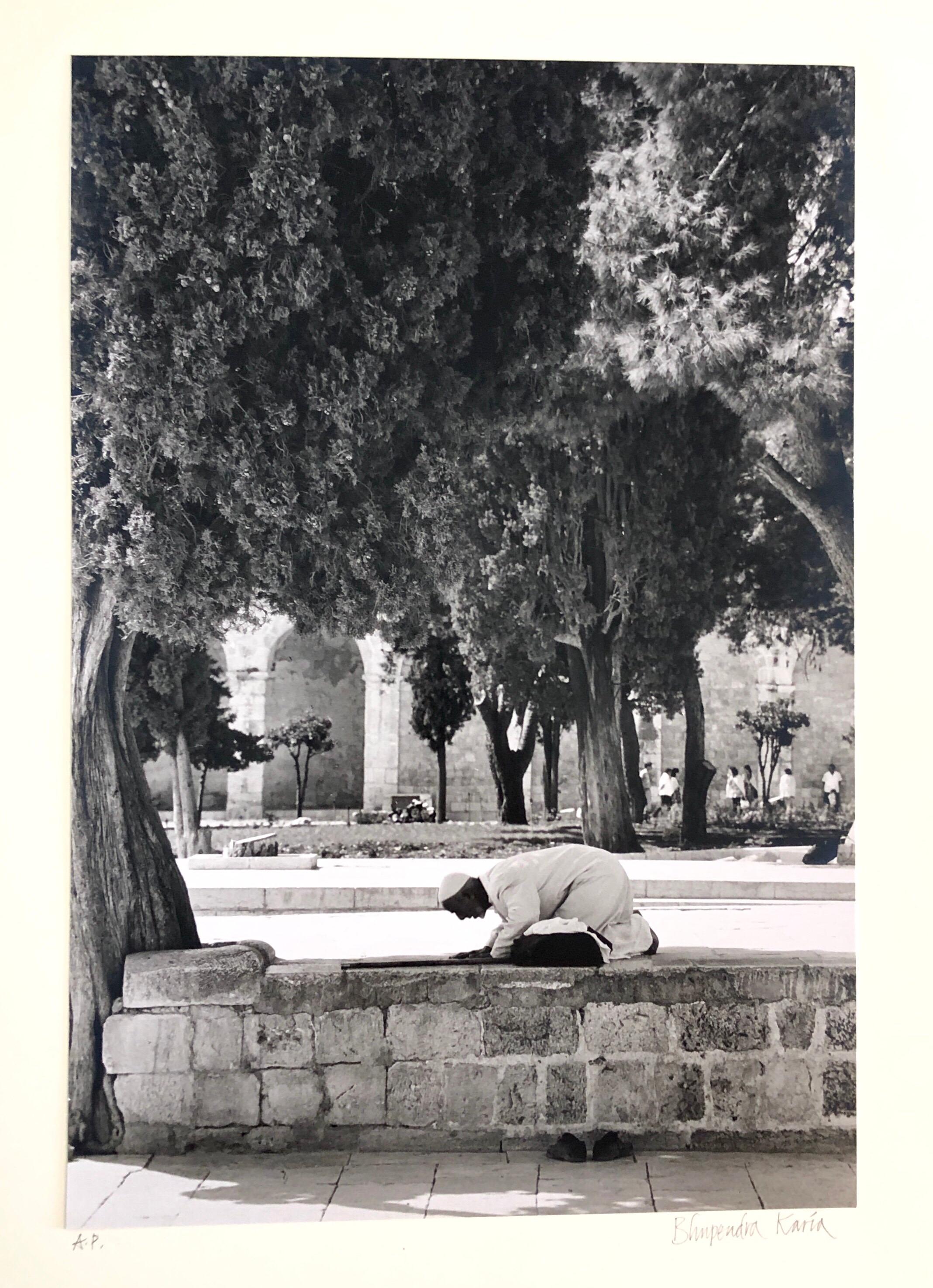 Bhupendra Karia Black and White Photograph - Vintage Silver Gelatin Photograph Al Aqsa Mosque, Jerusalem Temple Mount Photo