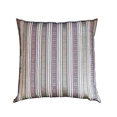 Bhutan Silk Accent Pillow, Kishuthara Hand-Weaving, 18" Square