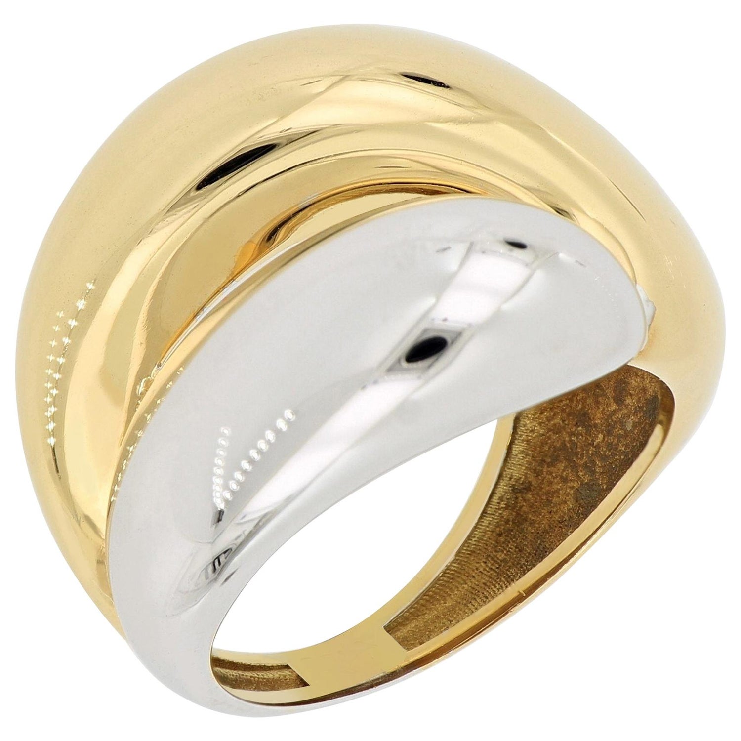 Bi-Color 18 Karat Gold Ring For Sale at 1stDibs