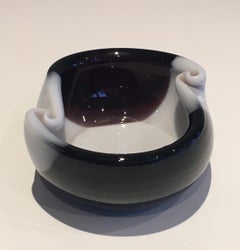 Bi-Color Glass Vide-Poche, French Work, Circa 1970