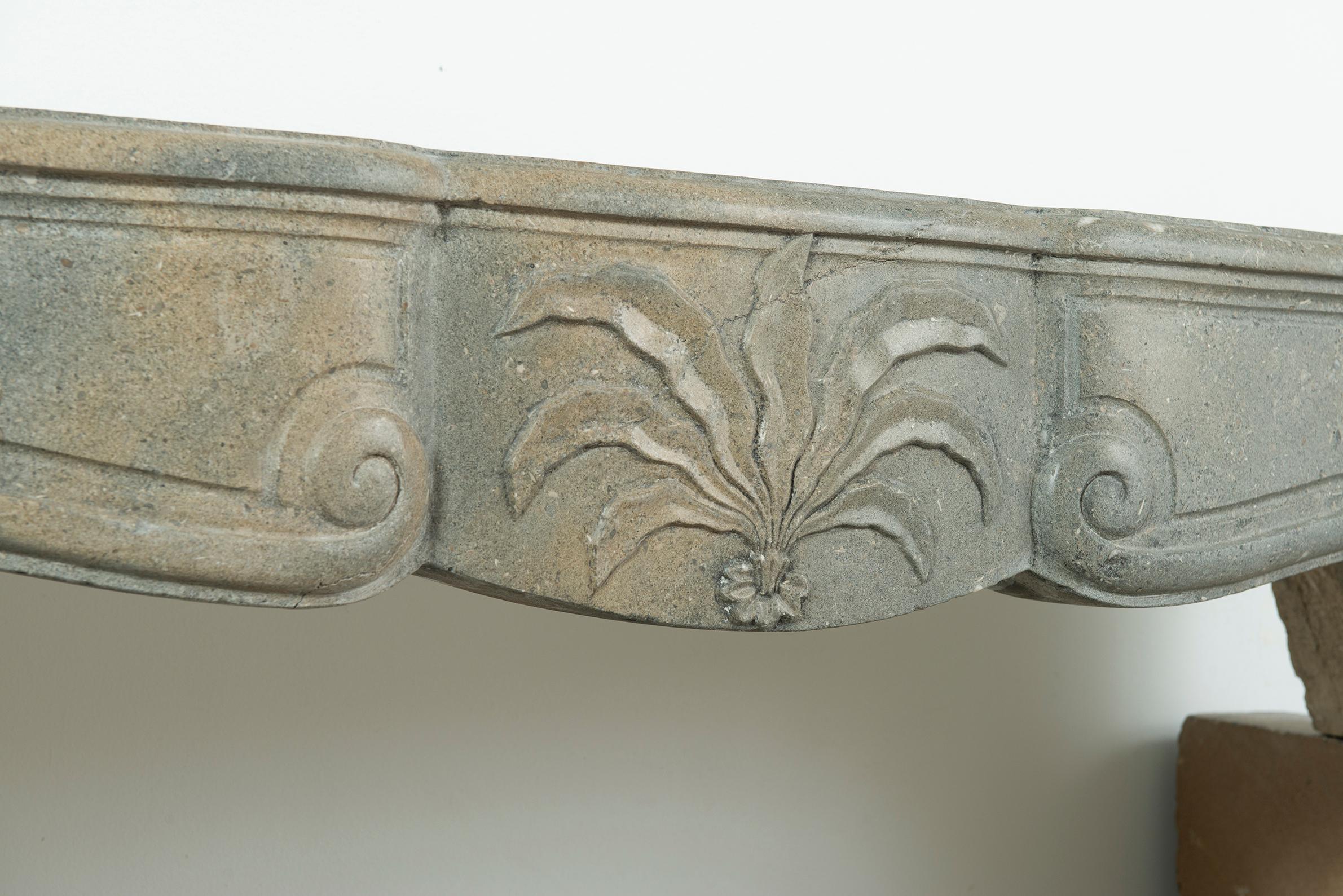 Bi-Color Limestone Louis XV from France For Sale 11
