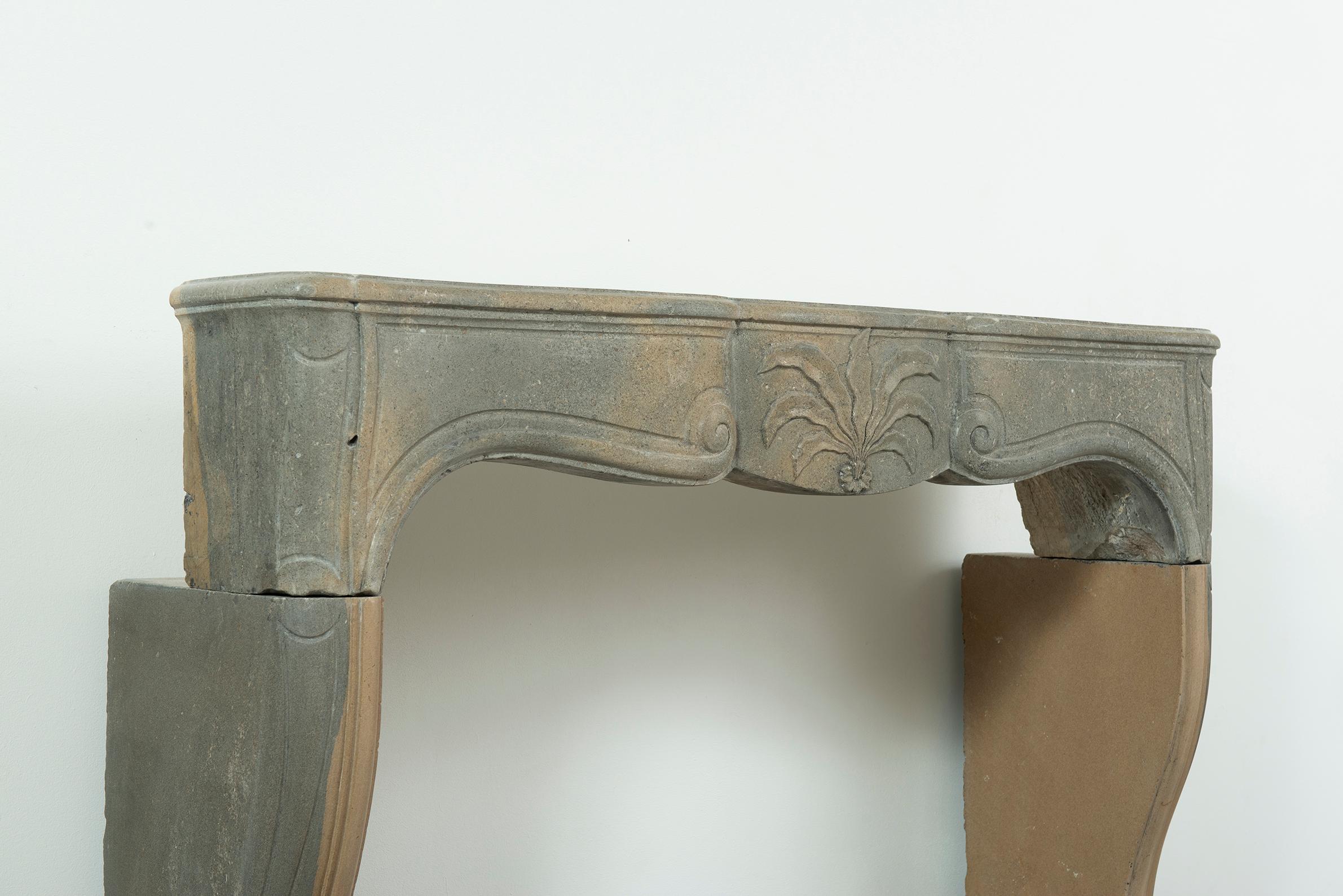 Bi-Color Limestone Louis XV from France For Sale 1