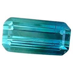 Bi-Color Loose Tourmaline 1.75 carats Step Emerald Cut Natural Afghan Gemstone