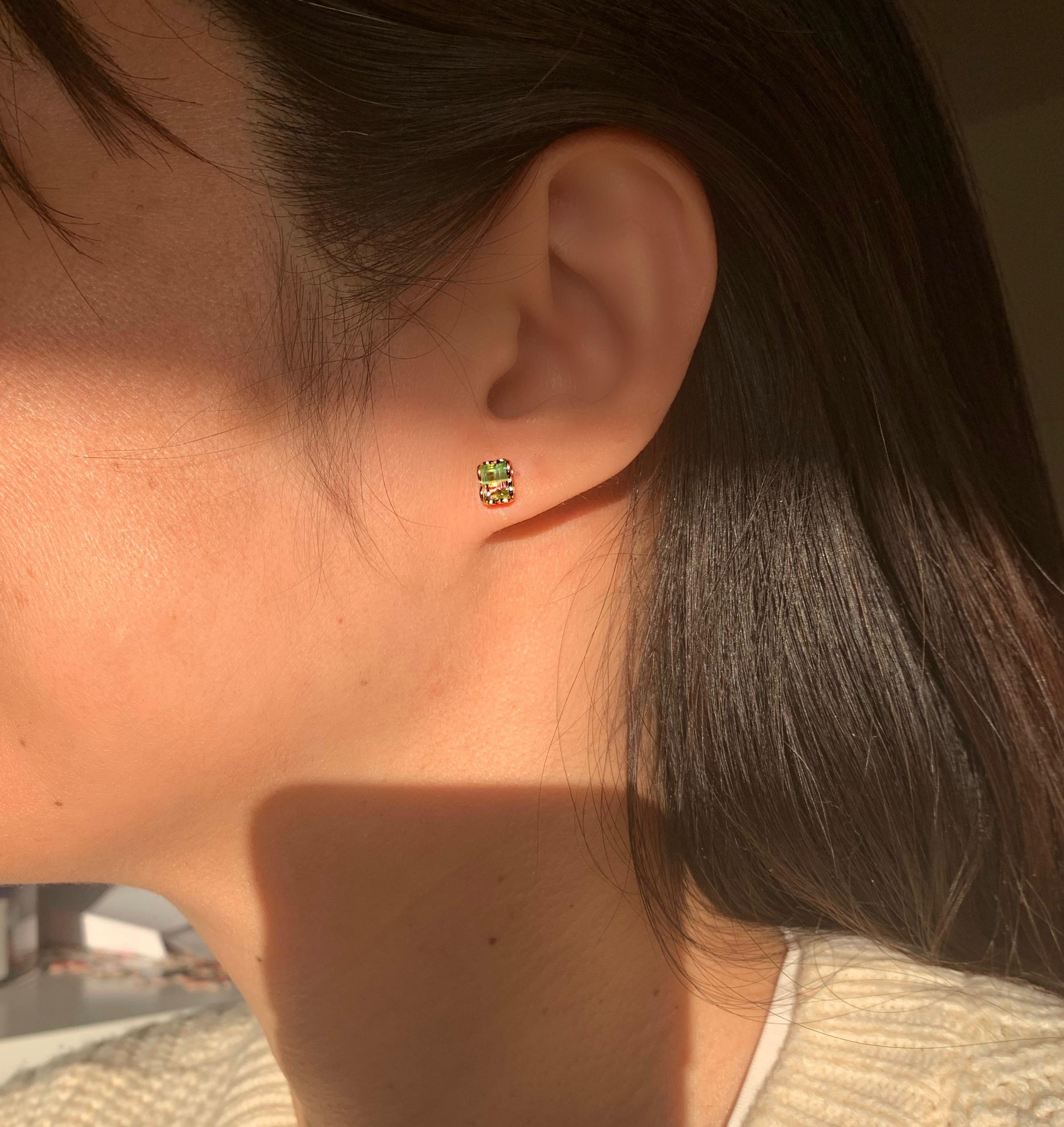 bi color earrings