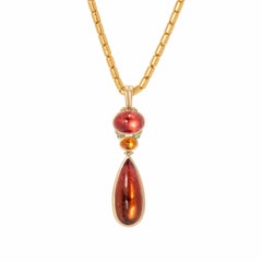 Tourmaline Tassel Pendant 23.9ct in 18 Karat Gold