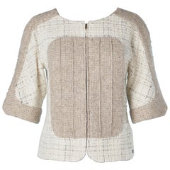 Bi-color tweed jacket with zip in the middle front Chanel Bi-color tweed jacket with zip in the middle front Chanel