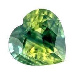 BI Colour Sapphire Unique Natural 0.99ct Blue Green Heart Cut Australian 6x5.9mm