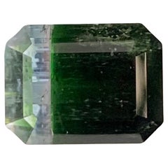 Bi Colour Tourmaline 6.70 Carat Emerald Shape Gem From Afghanistan Mine