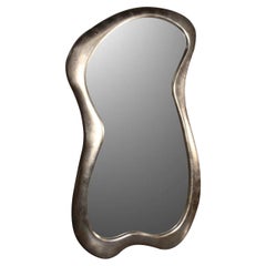 Grand miroir argenté de style avant-gardiste de Spini Firenze