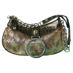 Bi material gold evening bag GUESS