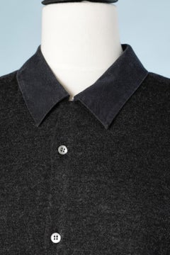 Bi-material men shirt in knit wool and cotton Comme des Garçons Shirt