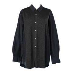 Bi-material men shirt in knit wool and cotton Comme des Garçons Shirt