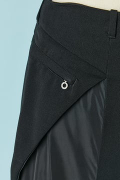 Bi-material trouser with drawstring on the bottom Marithé François Girbaud