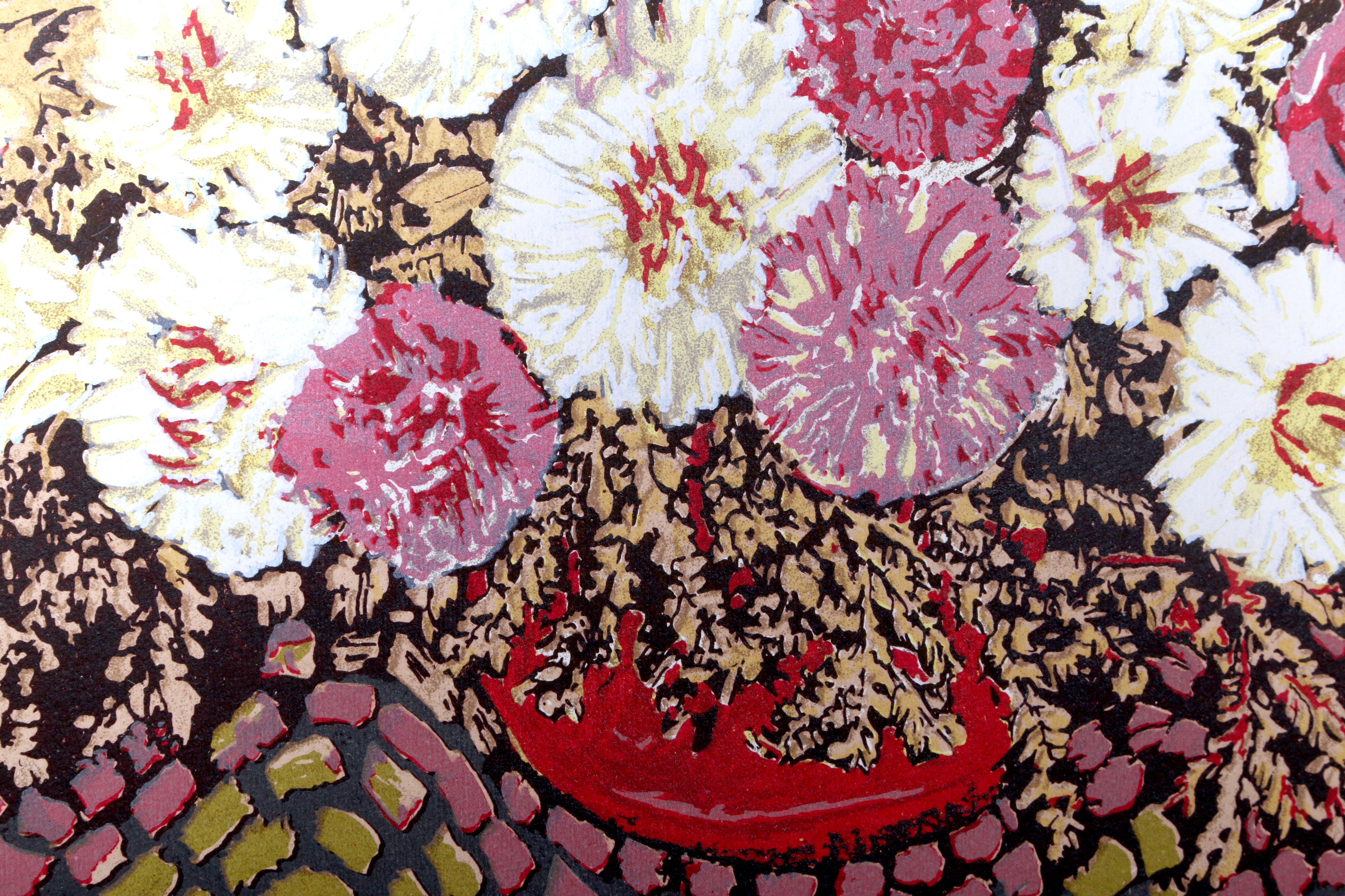 Fleurs, sérigraphie moderne de Biagio Civale en vente 2