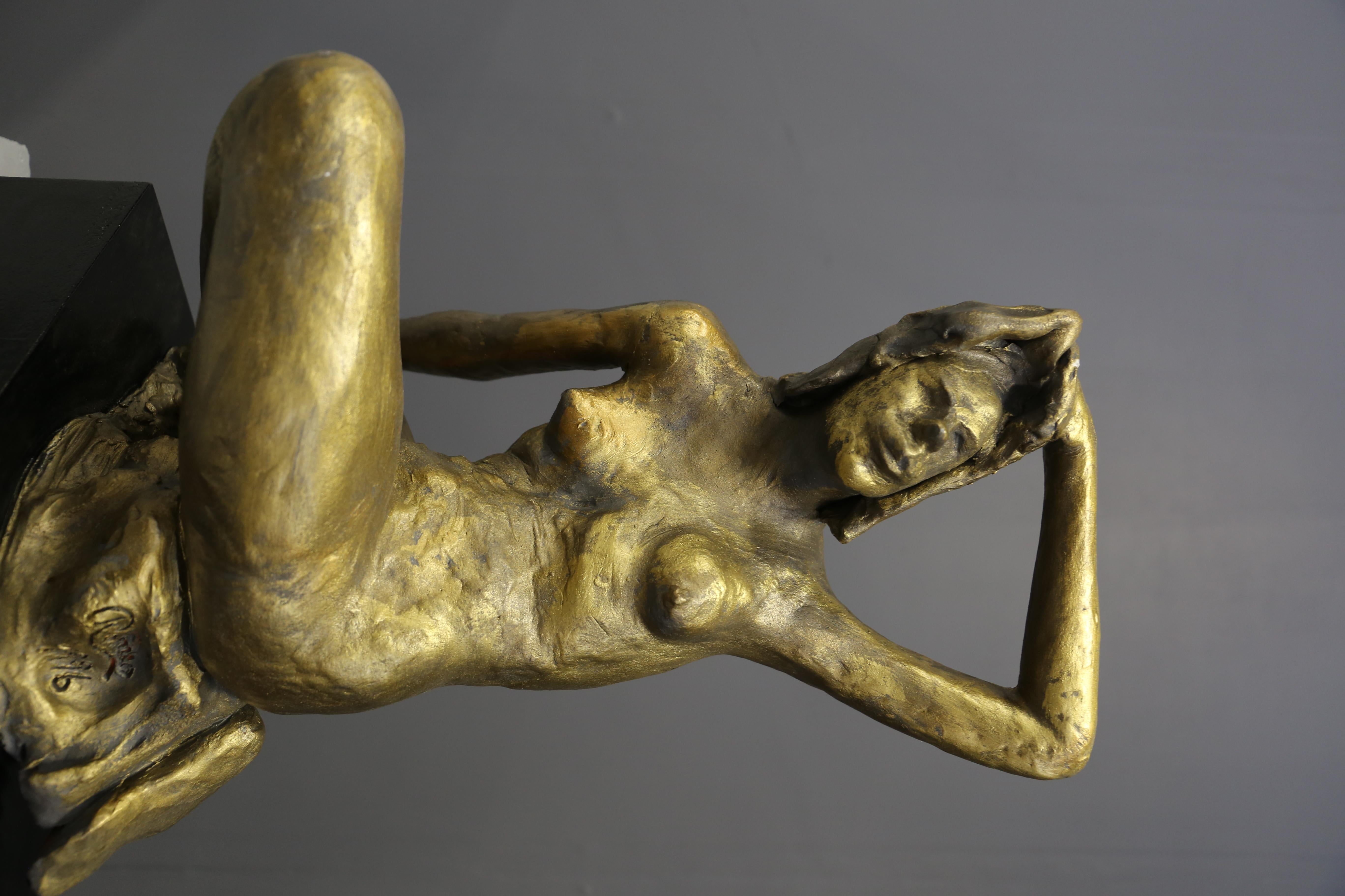 Late 20th Century Biagio Romeo Woman Sculpture, Signed 1996 For Sale