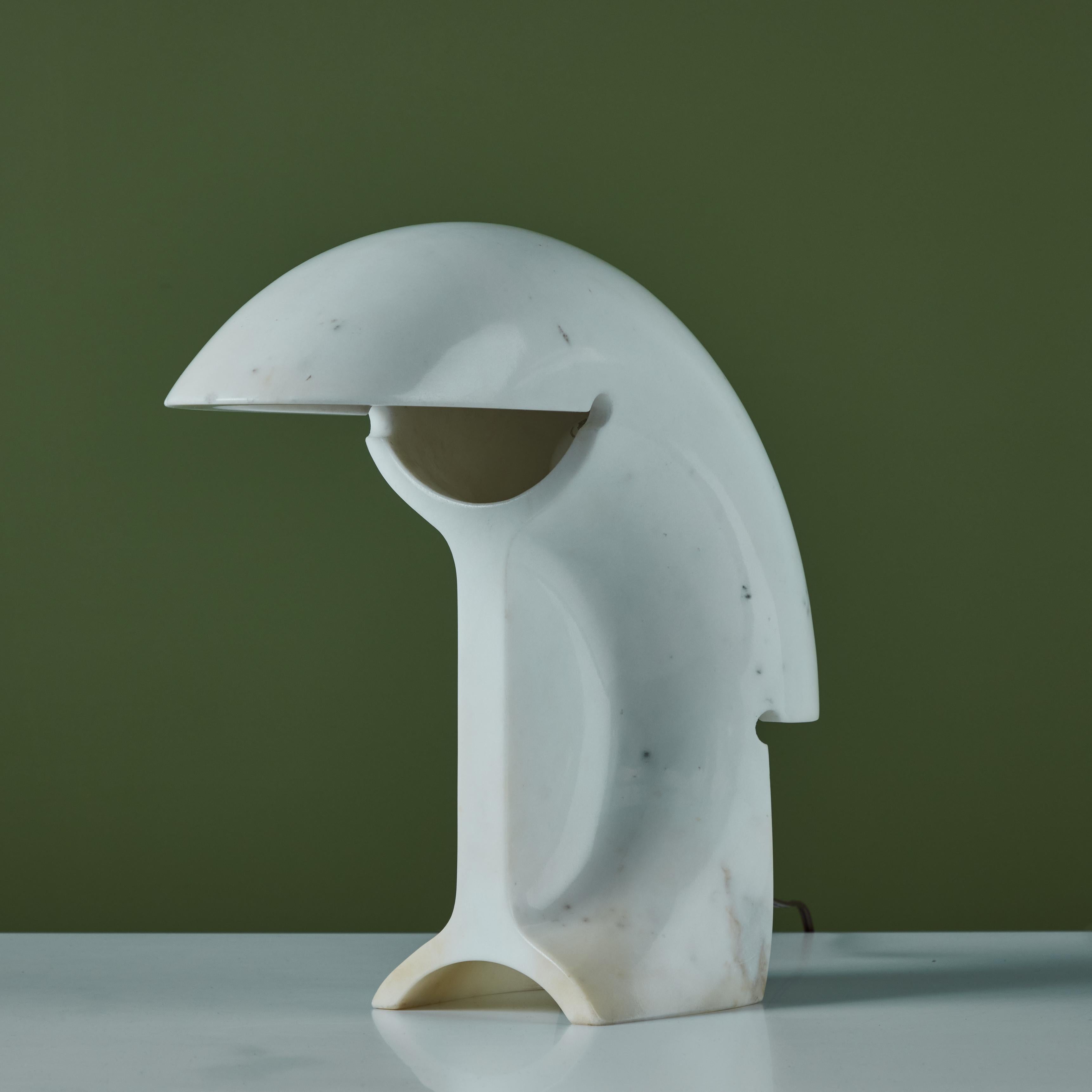 Carrara Marble 'Biagio' Table Lamp by Afra and Tobia Scarpa for Flos For Sale