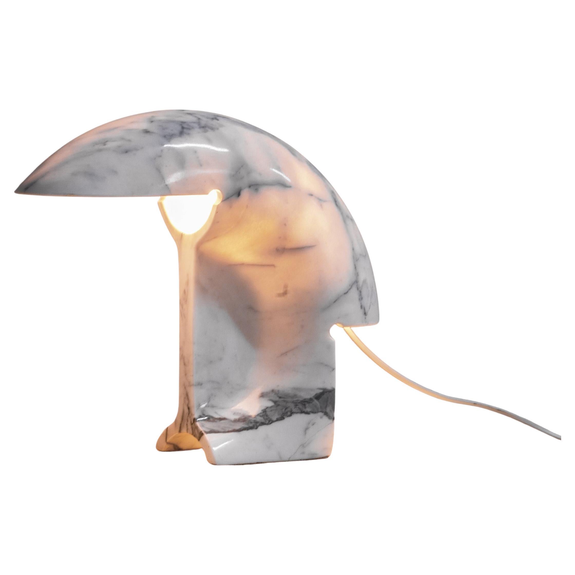 Biagio Table Lamp by Tobia Scarpa for Flos, Italy (1968) – Sculpted Carrara Marb