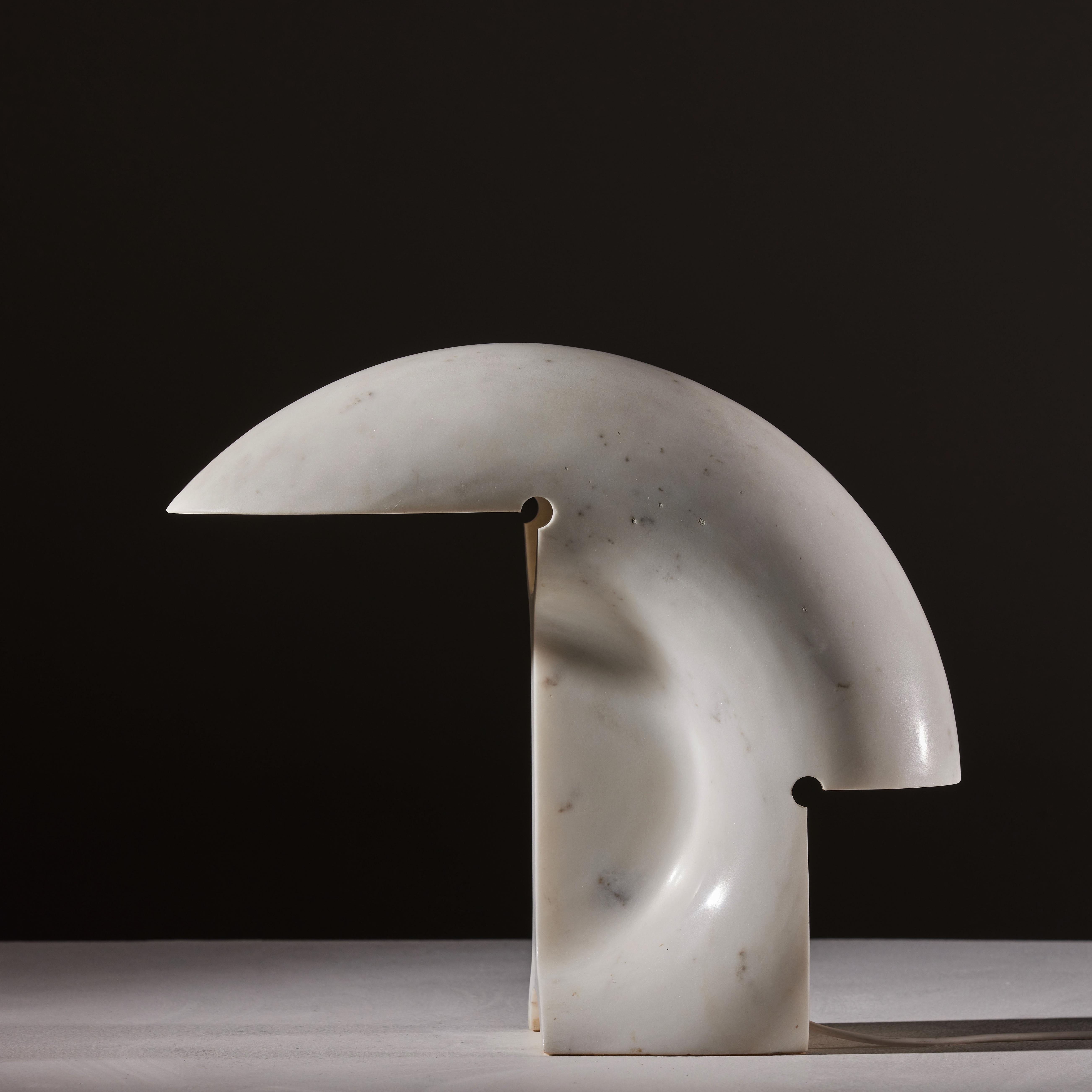 Carrara Marble Biagio Table Lamp by Tobia Scarpa For Sale