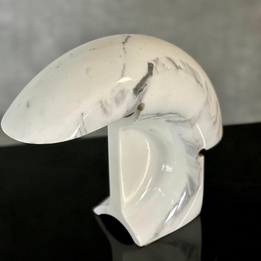 Mid-20th Century Biagio White Carrara Marble Table Lamp by Tobia Scarpa for Flos Italy 1968 For Sale