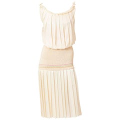 Vestito da tennis in seta plissettata Biagiotti