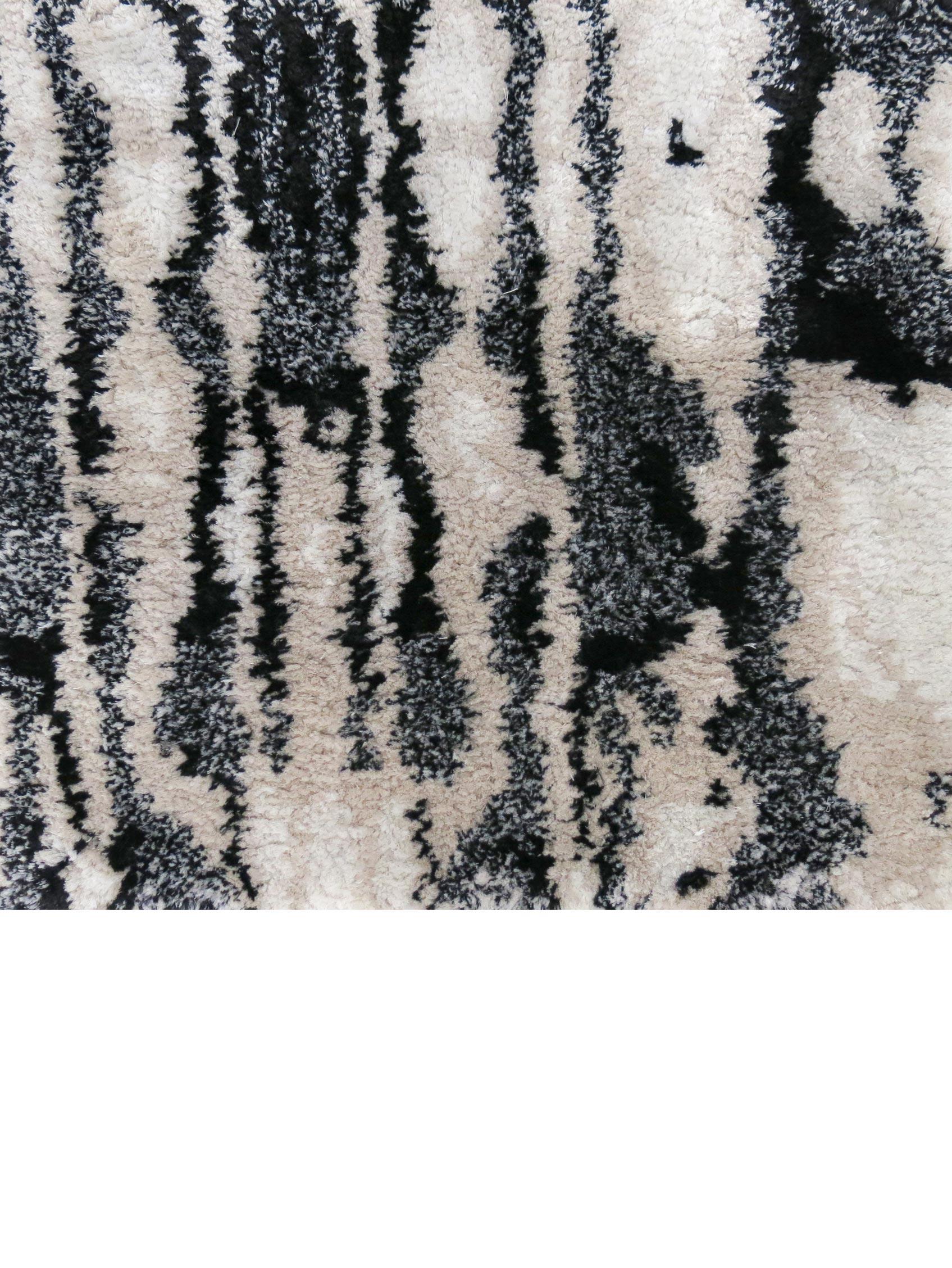 Post-Modern Biami Black Hand-Knotted Rug by Eskayel For Sale