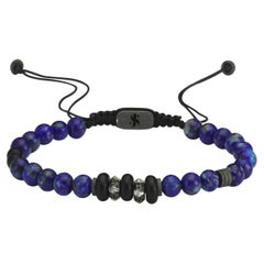 Bian Bracelet in Lapis & Matt Onyx by Selda Jewellery