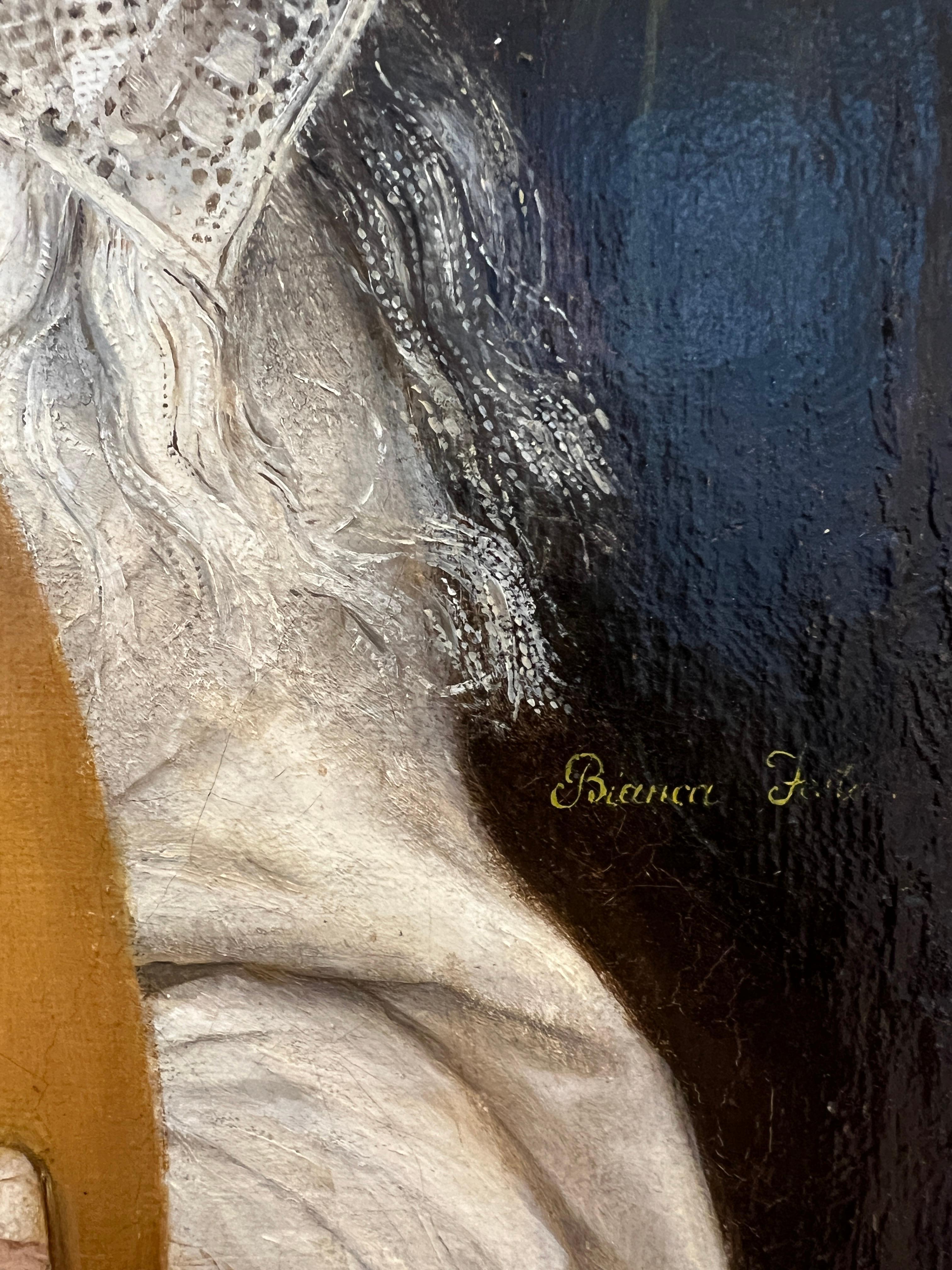 Junge Römerin mit Tamburin (Akademisch), Painting, von Bianca Festa