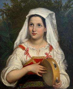 Young Roman woman with tambourine