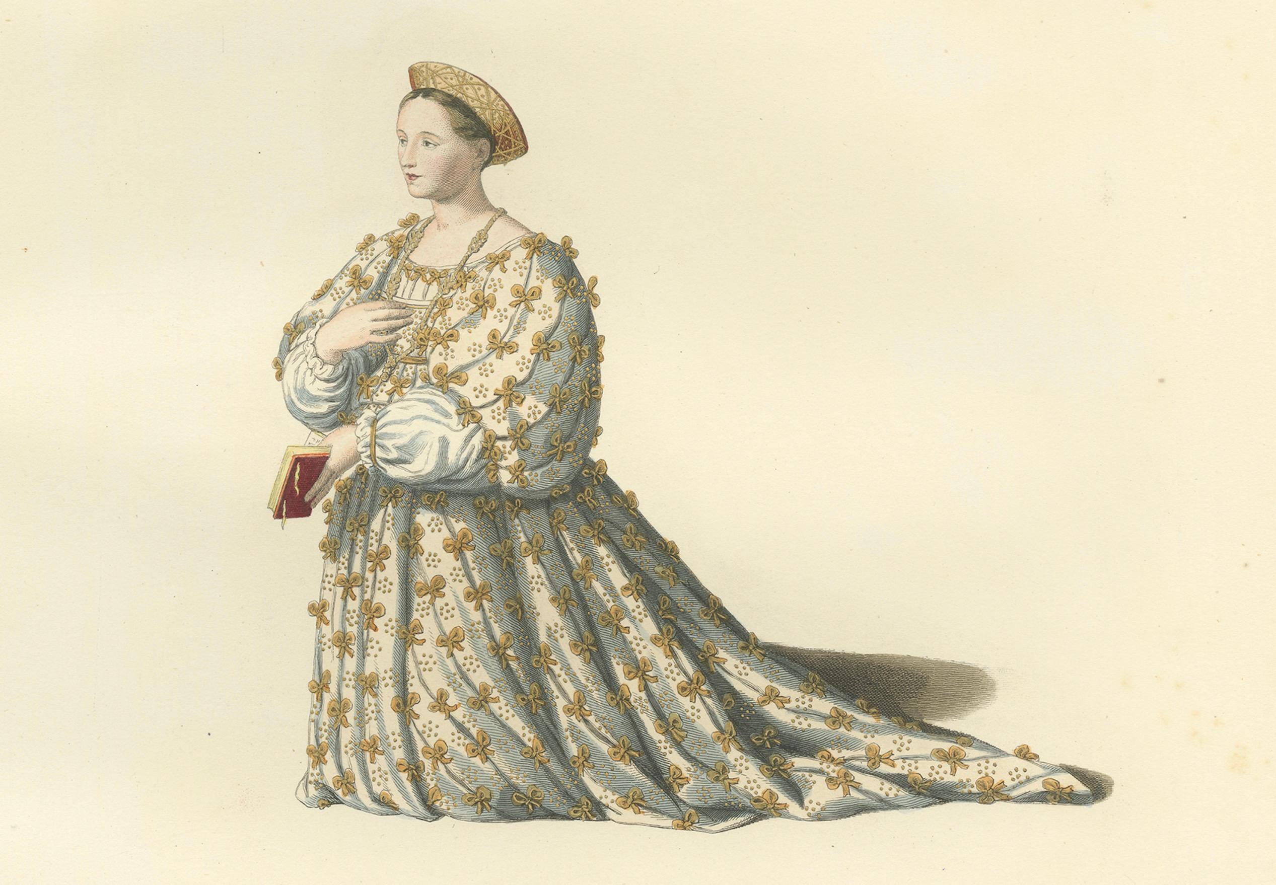 Bianca Maria, comtesse de Cellant - Costume italien du XVe siècle par Paul Mercuri en vente 1
