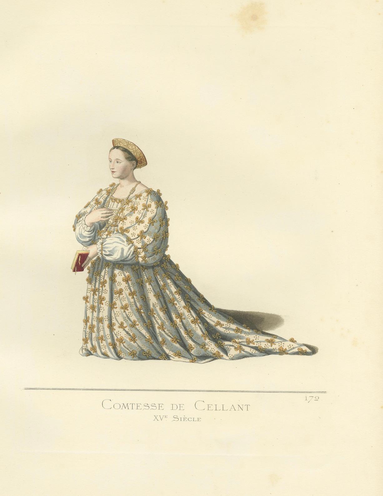 Bianca Maria, comtesse de Cellant - Costume italien du XVe siècle par Paul Mercuri en vente 2