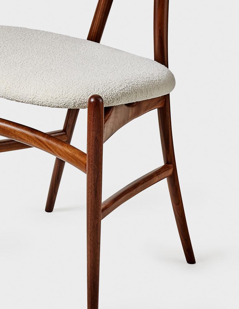 Contemporary Bianca Side Chair in Walnut, Ash or Oak