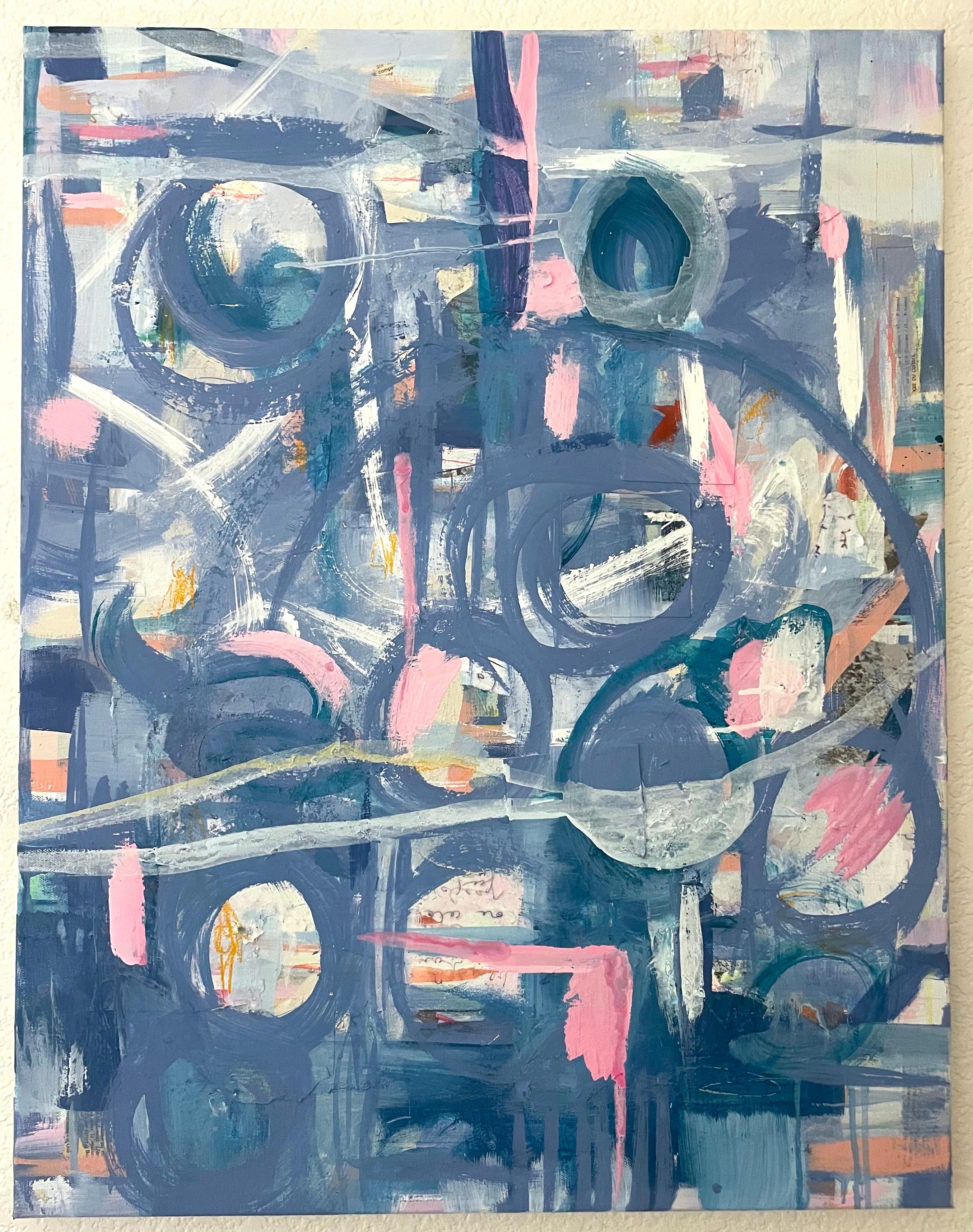 Cicli blu e rosa - Painting di Bianca Wellwood