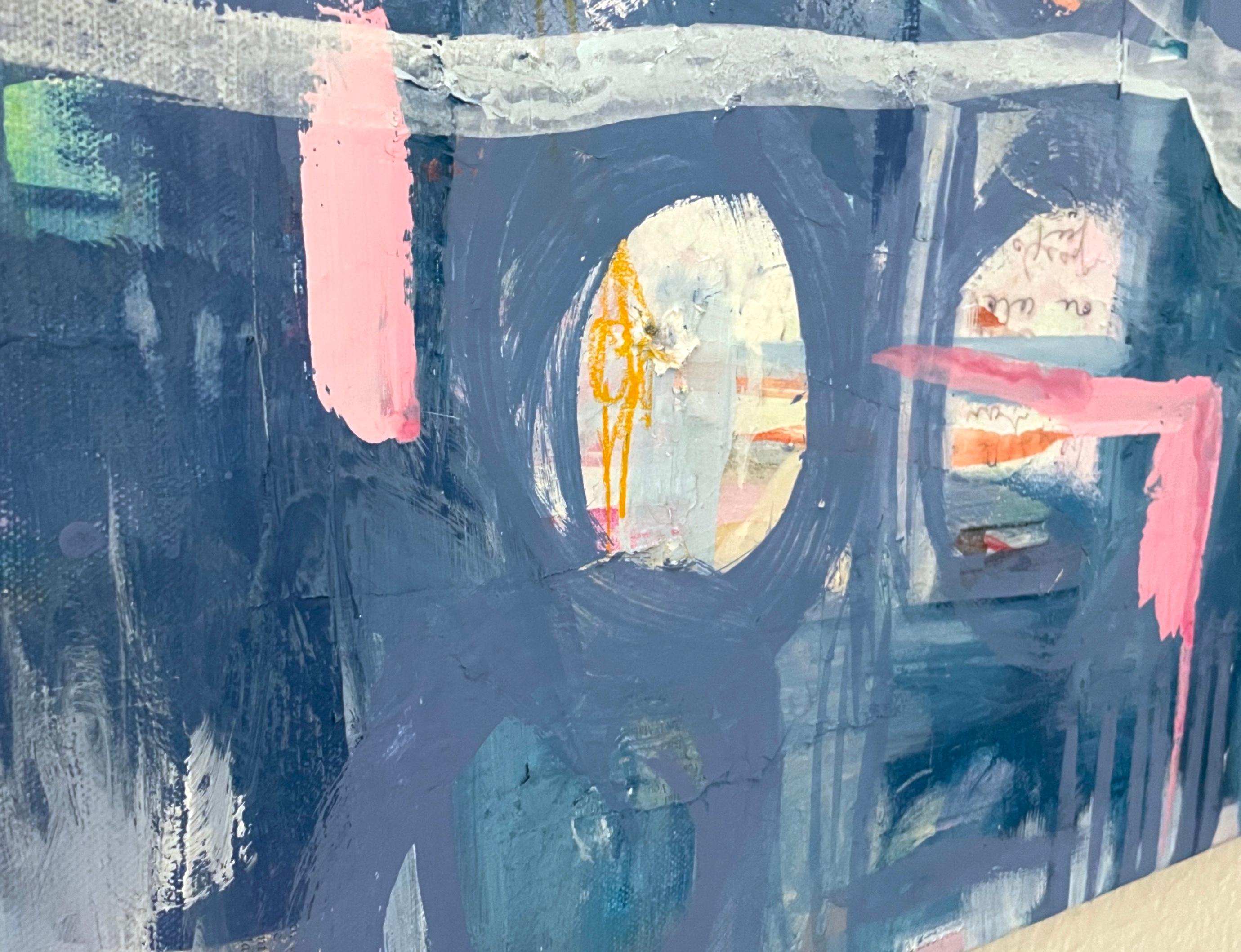 Cicli blu e rosa - Abstract Painting Blu di Bianca Wellwood