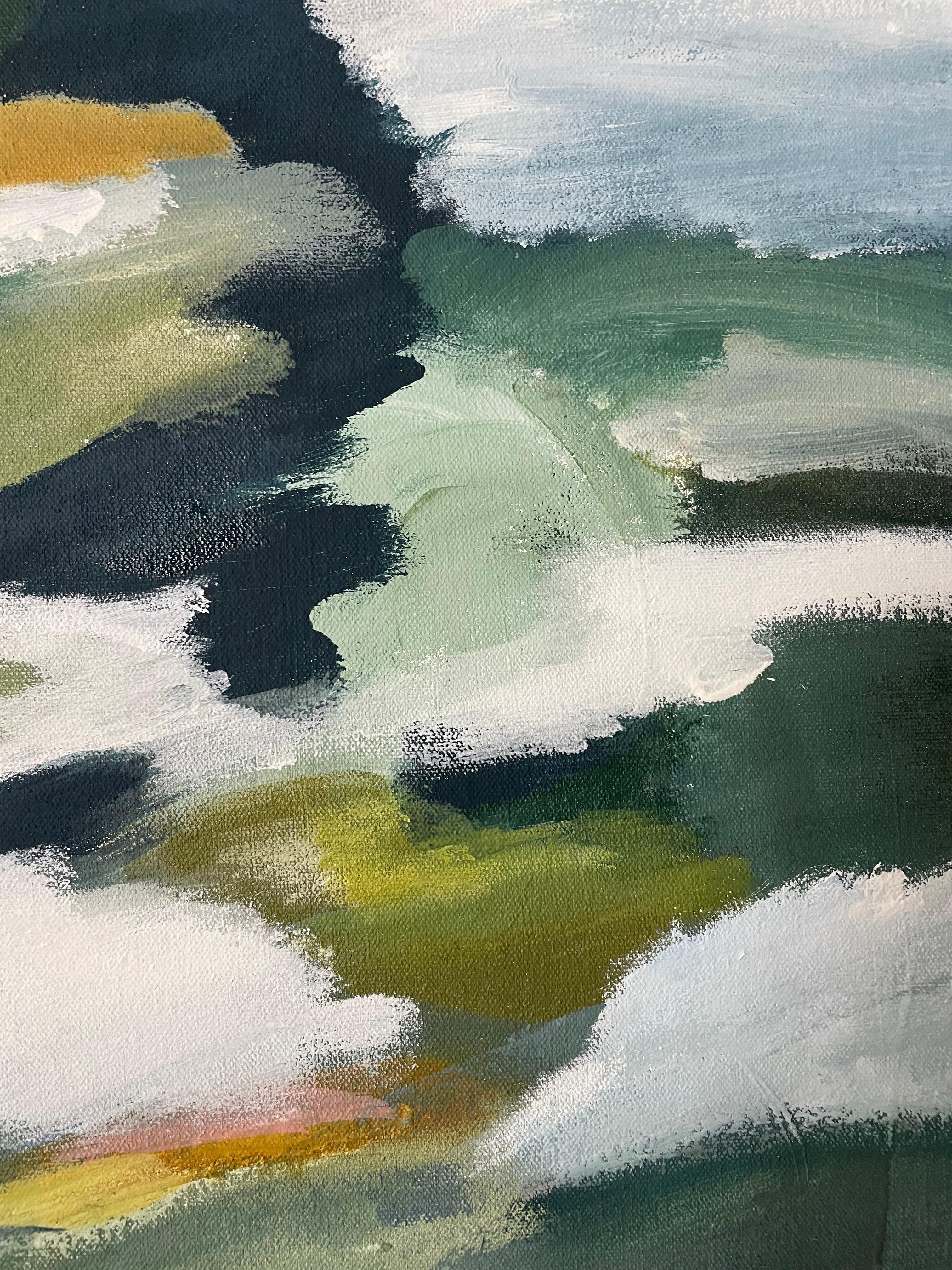 This is an abstract landscape painting by Bianca Wellwood. The colors are vibrant but subtle.

Frame: unframed, further framing possible
Signature: verso
Medium: acrylic/mixed media on canvas
Varnished