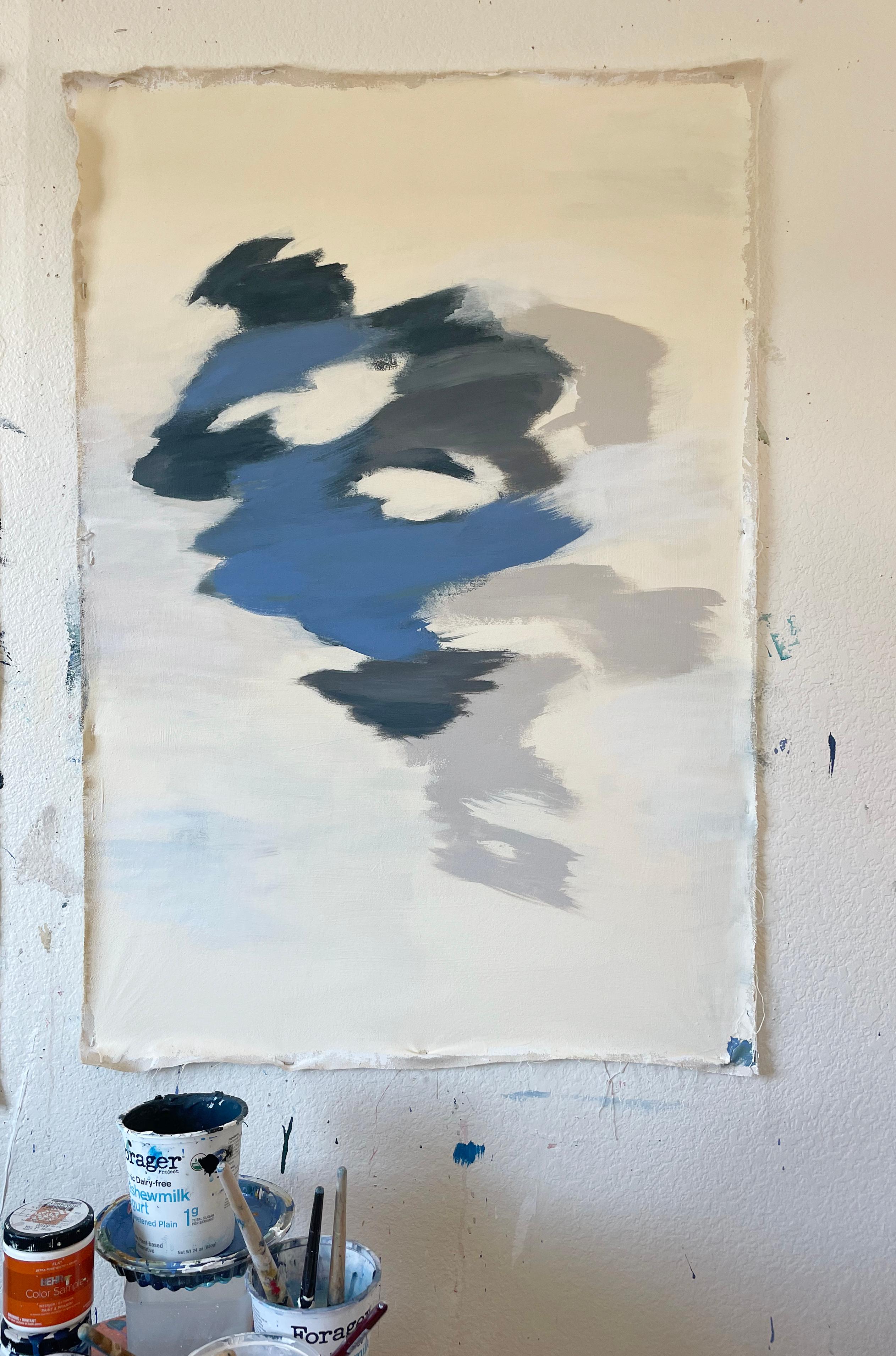 Wolkenfrohe Tagesvögel – Painting von Bianca Wellwood