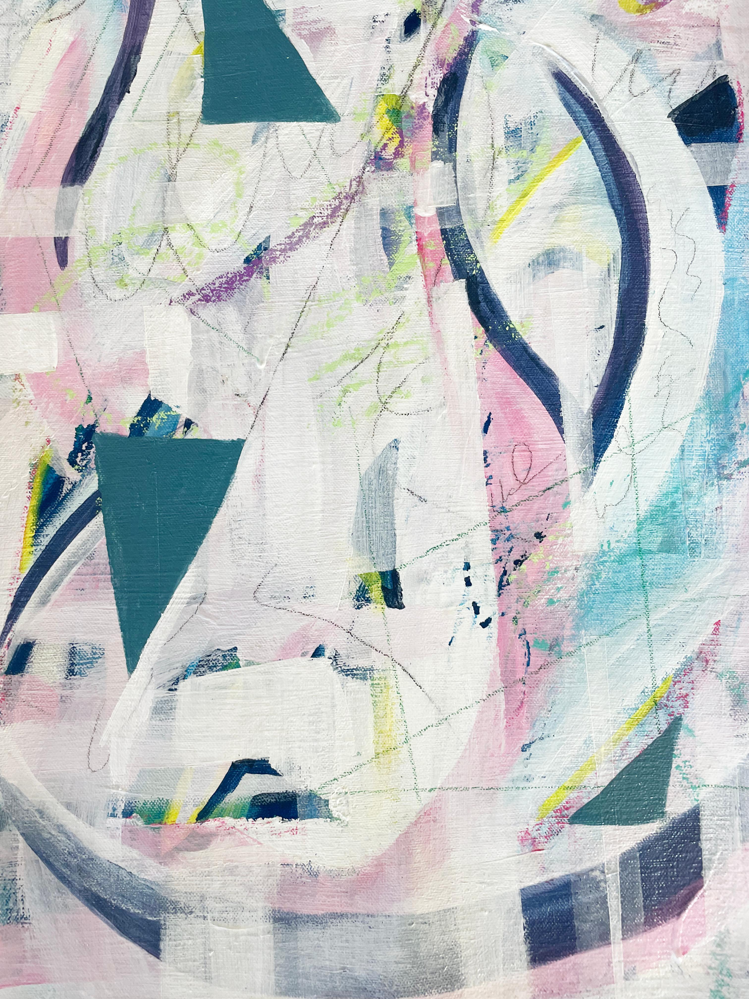 Sinfonia in bianco, blu e rosa in vendita 1