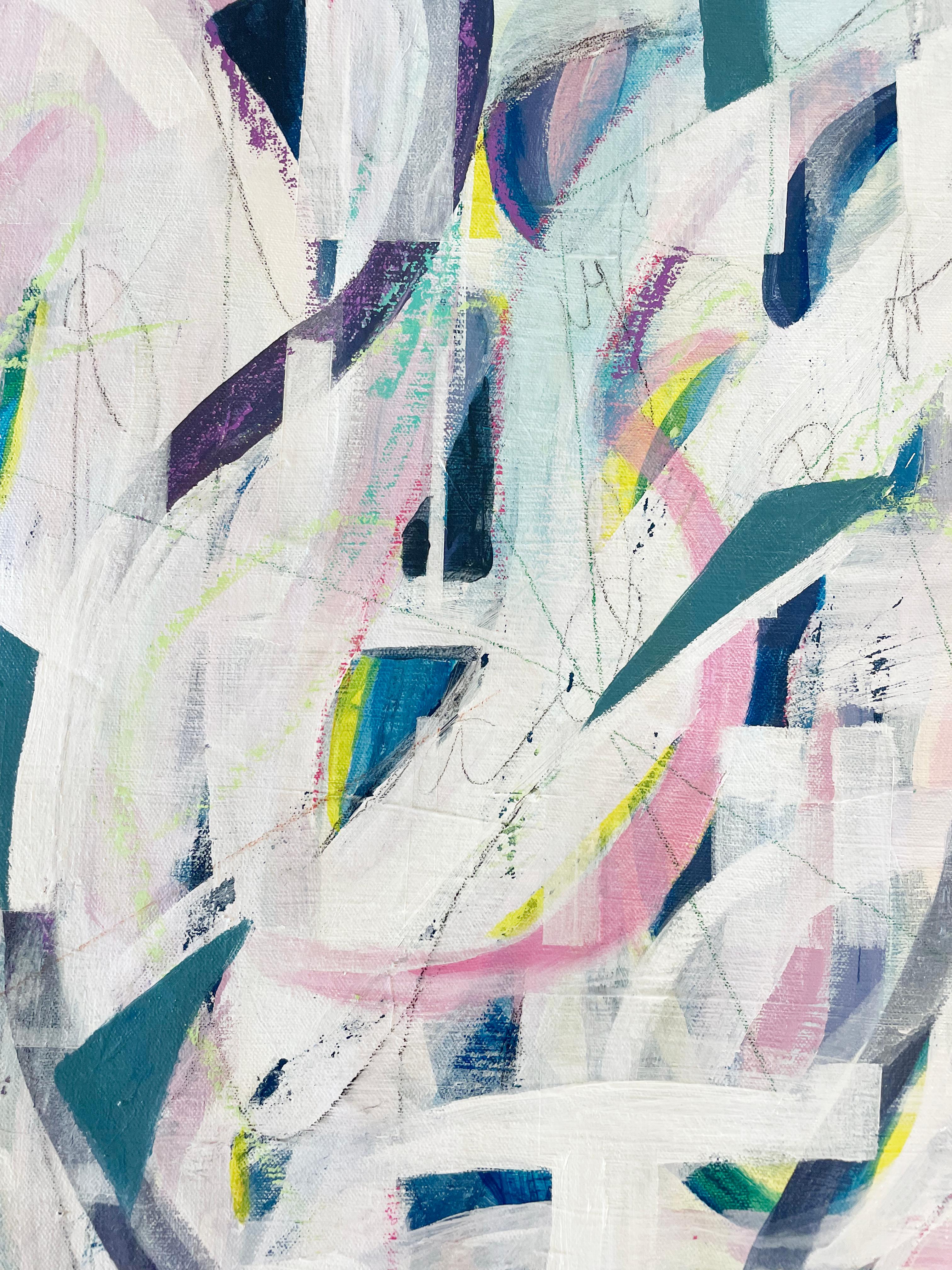 Sinfonia in bianco, blu e rosa in vendita 3