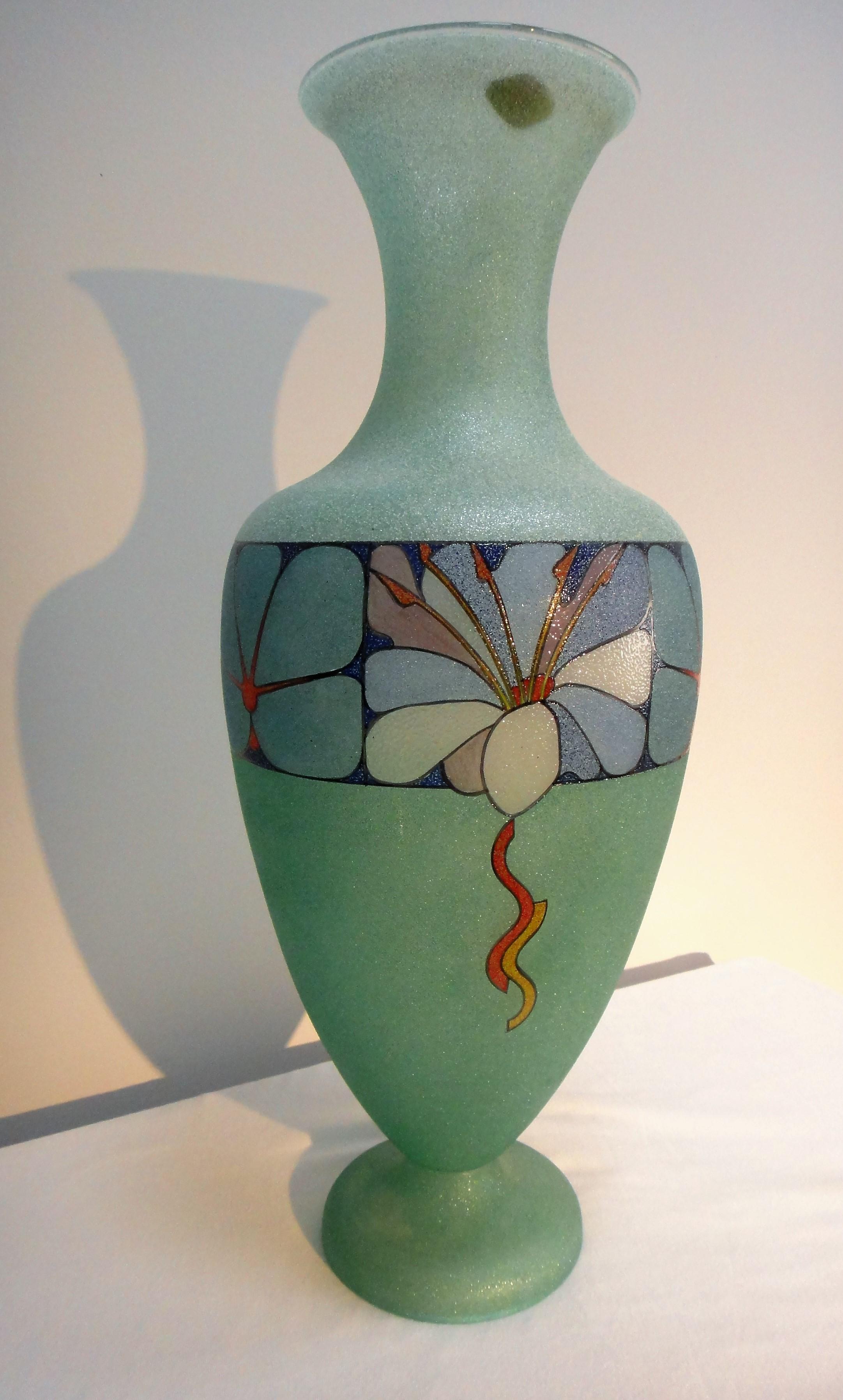 Biancalani Elio Graniglia Art Glass Vase from Florence, Italy For Sale 6