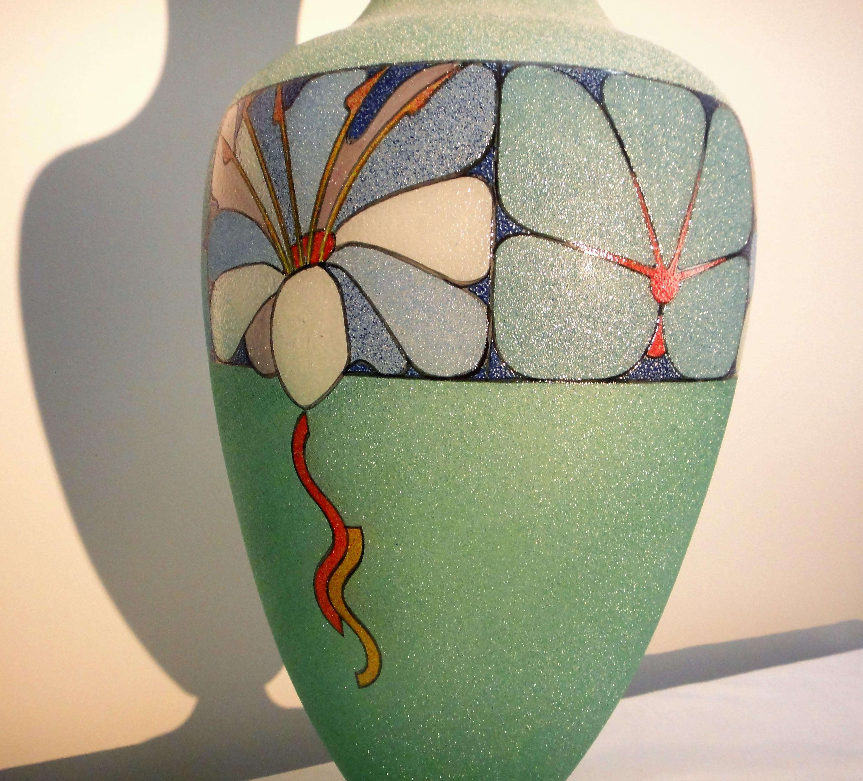Biancalani Elio Graniglia Art Glass Vase from Florence, Italy For Sale 7