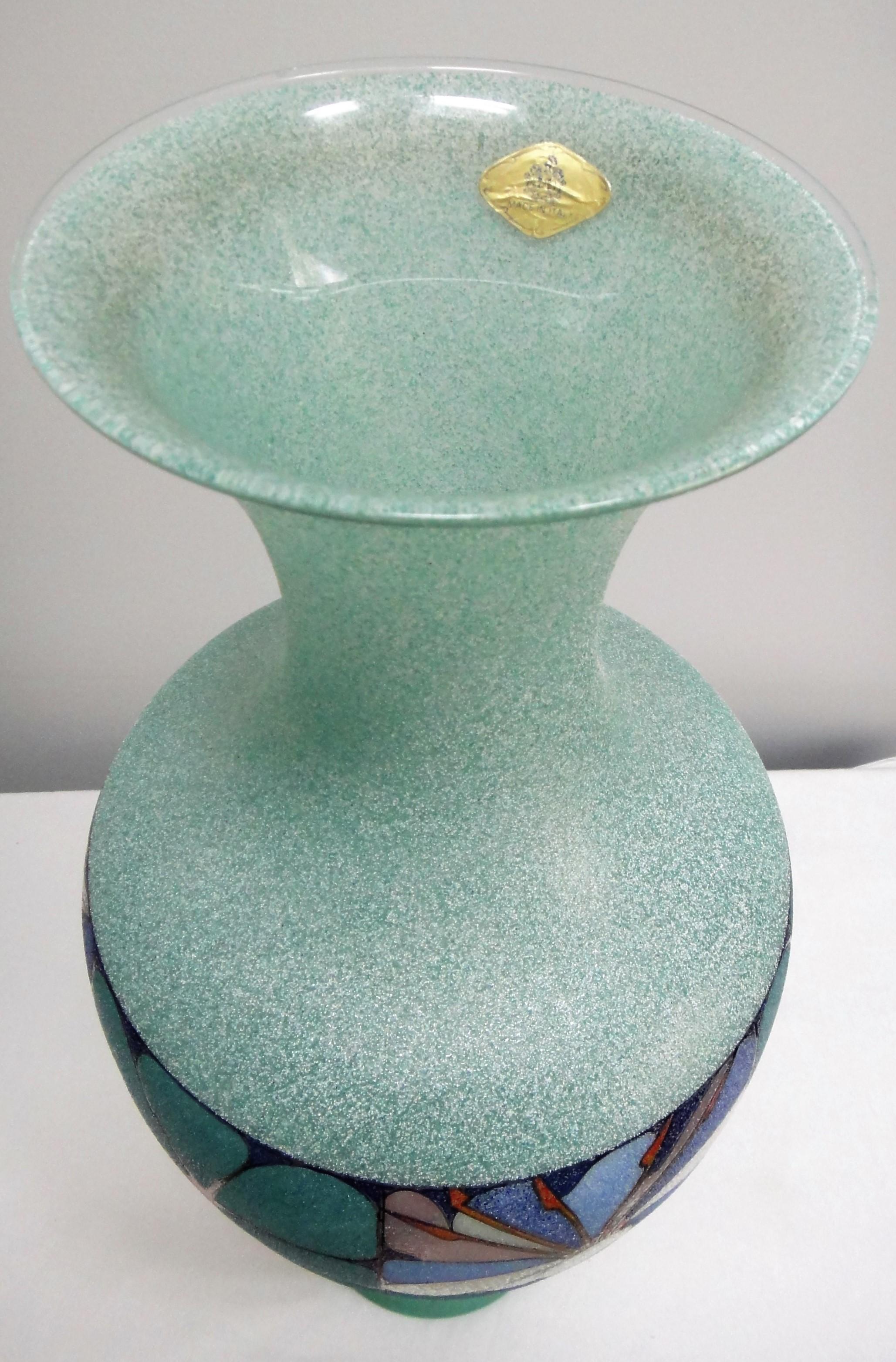 Biancalani Elio Graniglia Art Glass Vase from Florence, Italy For Sale 9