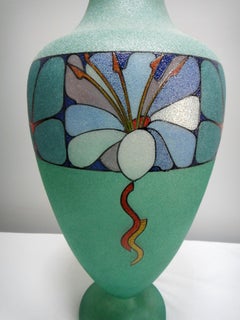 Biancalani Elio Graniglia Art Glass Vase from Florence, Italy