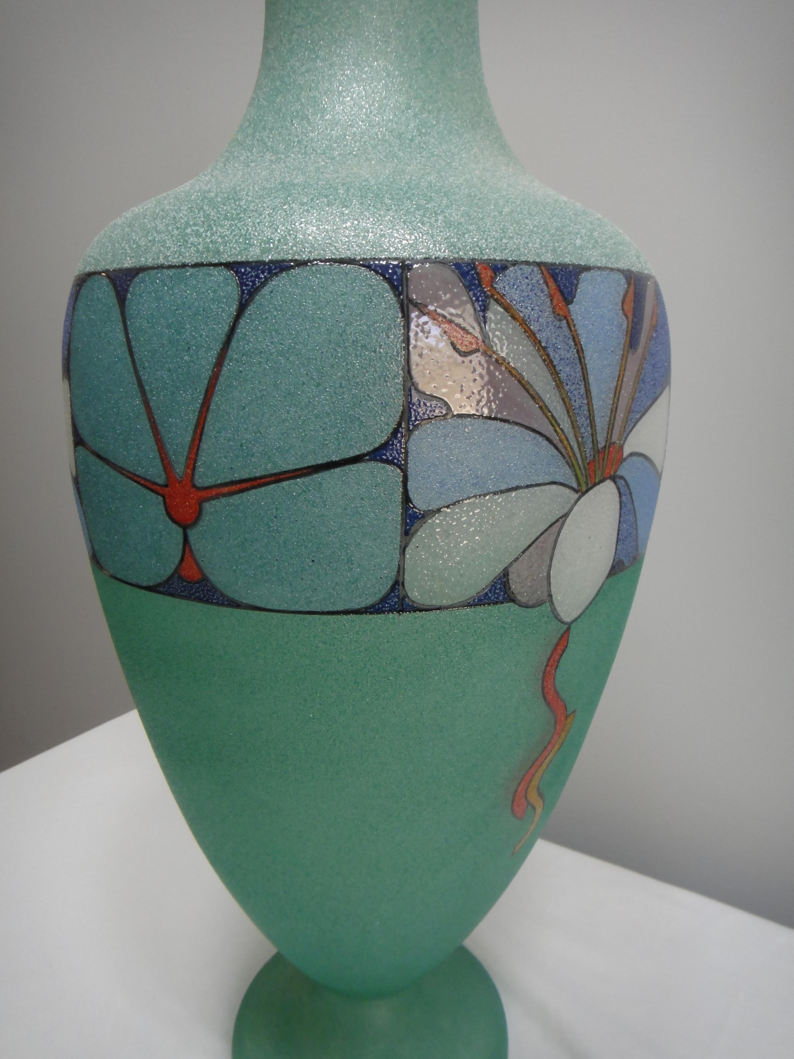 Biancalani Elio Graniglia Art Glass Vase from Florence, Italy For Sale 1