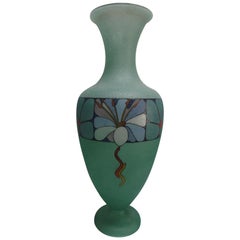 Biancalani Elio Graniglia Art Glass Vase from Florence, Italy