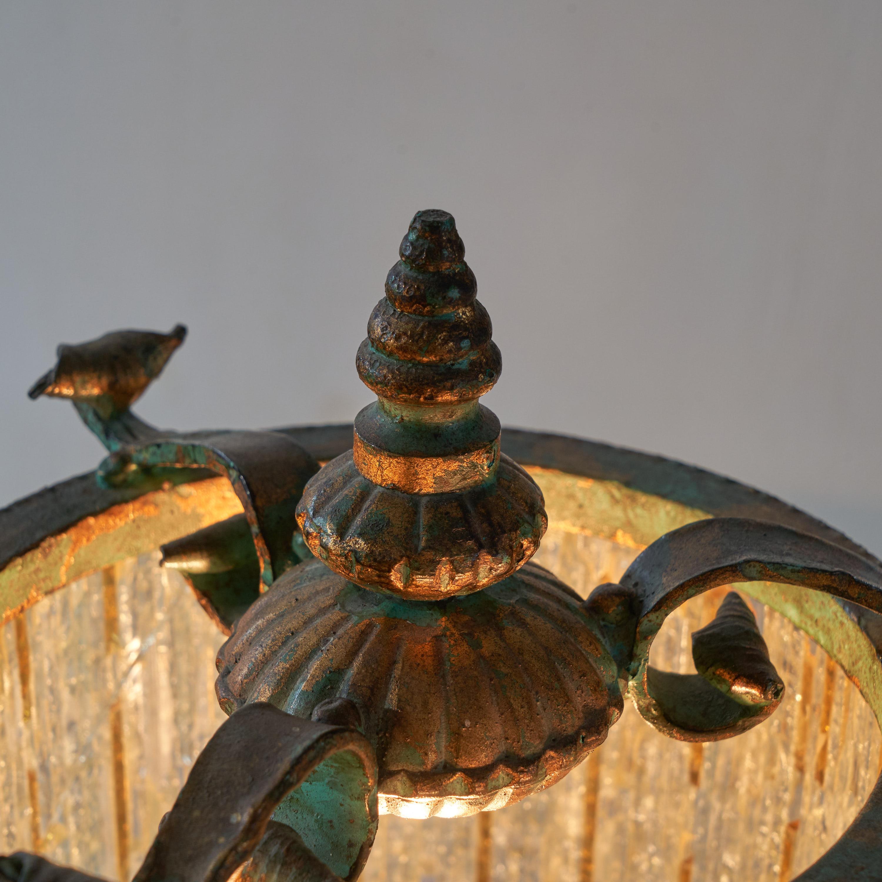 Lampada da tavolo brutalista in vetro di Murano di Biancardi and Jordan Arte Verona, anni '60 in vendita 2
