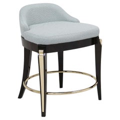 Bianchini Betty Ebony Macassar Bar Stool