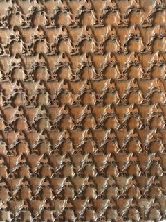 Bianchini Ferier French Hand Carved Fabric Wood Block Wall Art