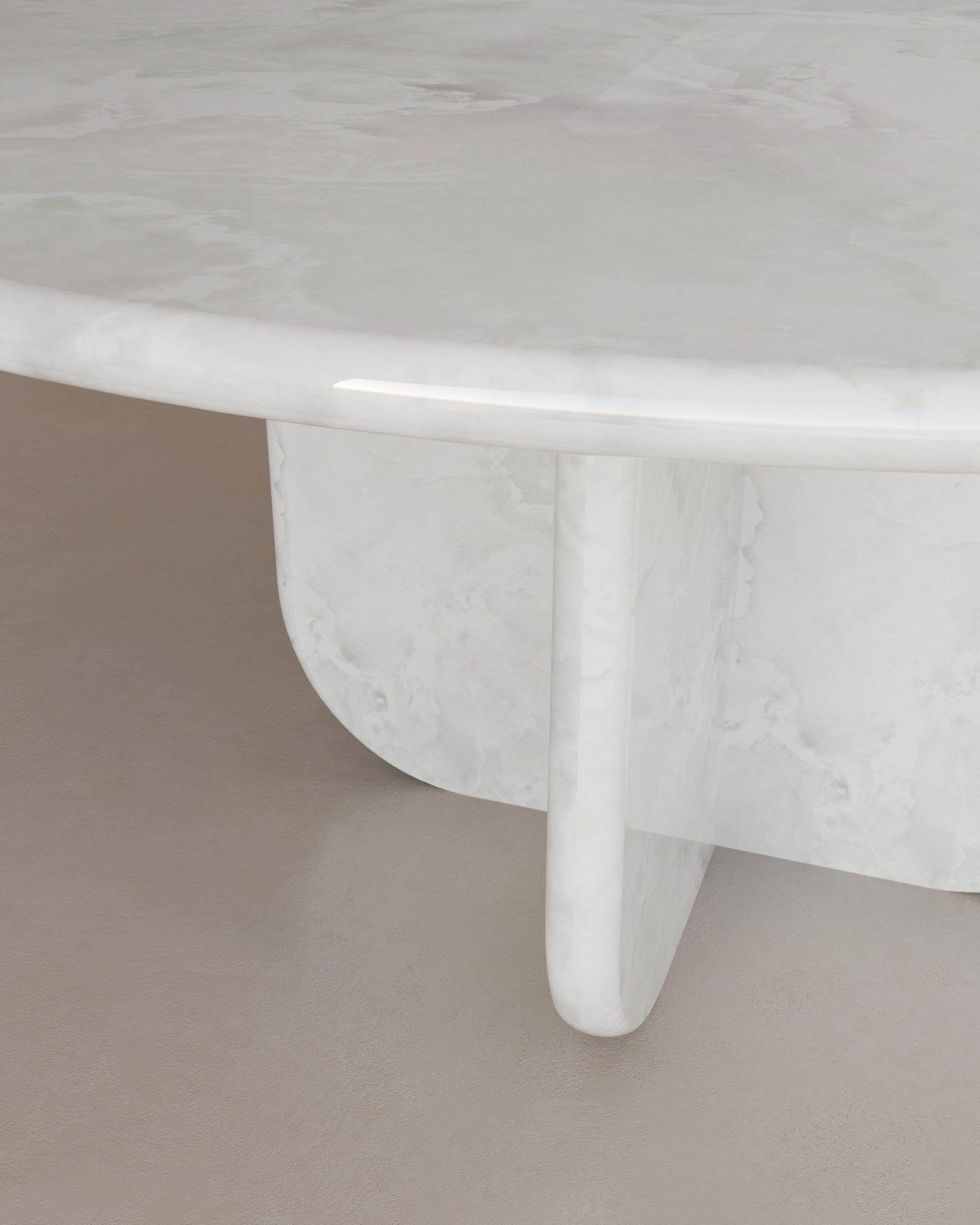 Marble Bianco Arabescato Ètoile Dining Table I by The Essentialist For Sale