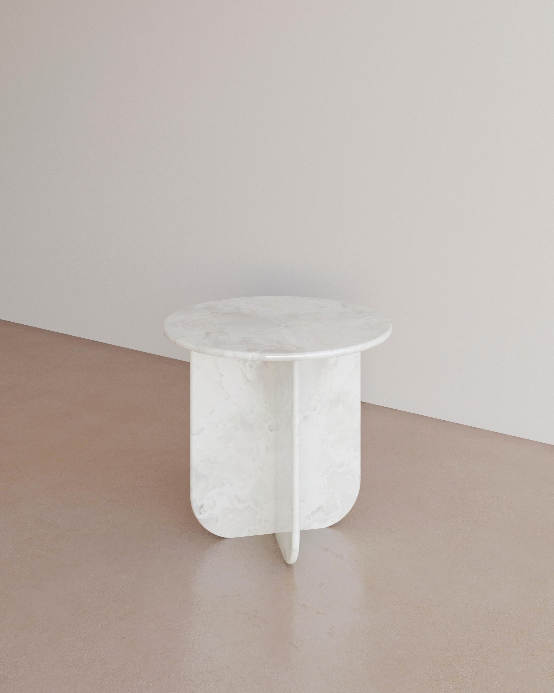 Onyx Bianco Arabescato Ètoile Occasional Table by the Essentialist For Sale
