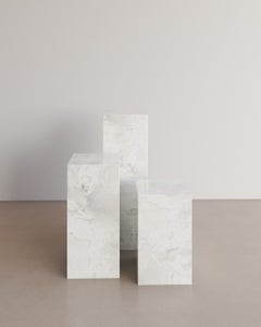 Bianco Arabescato Marble Ètoile Pedestal by The Essentialist